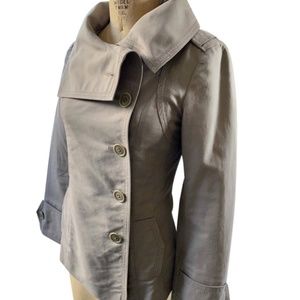 Ted Baker Teds Voyage Shawl Collar Moto Short Trench Coat TB SZ 1 US SZ 0-2